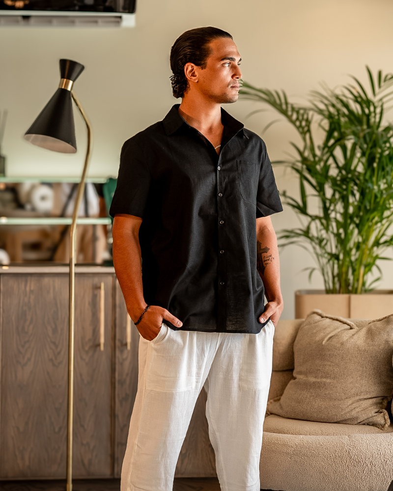 Cape Town - Camicia in Lino (Manica Corta)